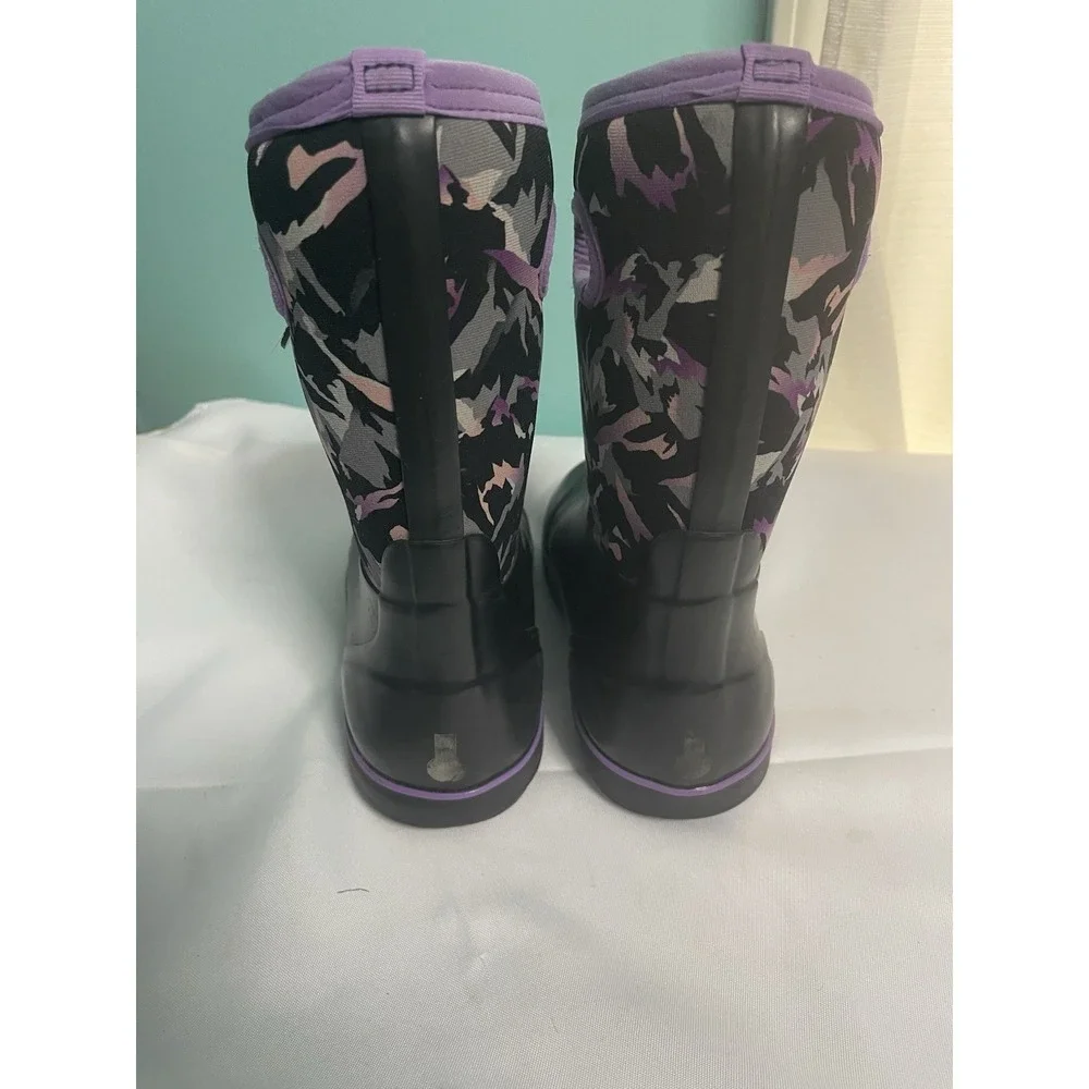 Bogs Kids Waterproof Snow Winter‎ Boots Kids Floral Youth Size 4 Boots BinC